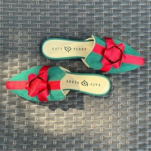 Katy Perry The Stephanie Christmas Bow Flats, Size 7, Women's Holiday Shoes